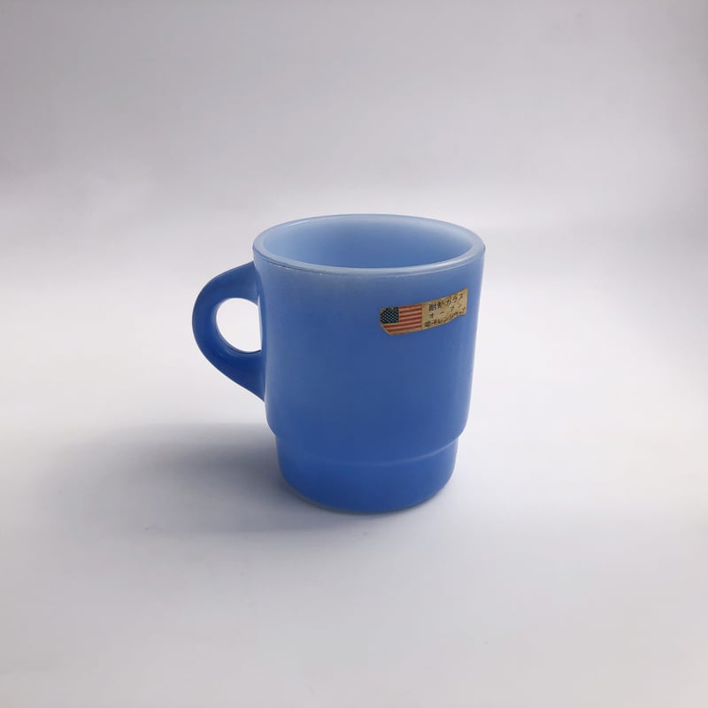 ファイヤーキング ミルクガラスマグ 水色〈古物〉 | 器屋 HAKOBE