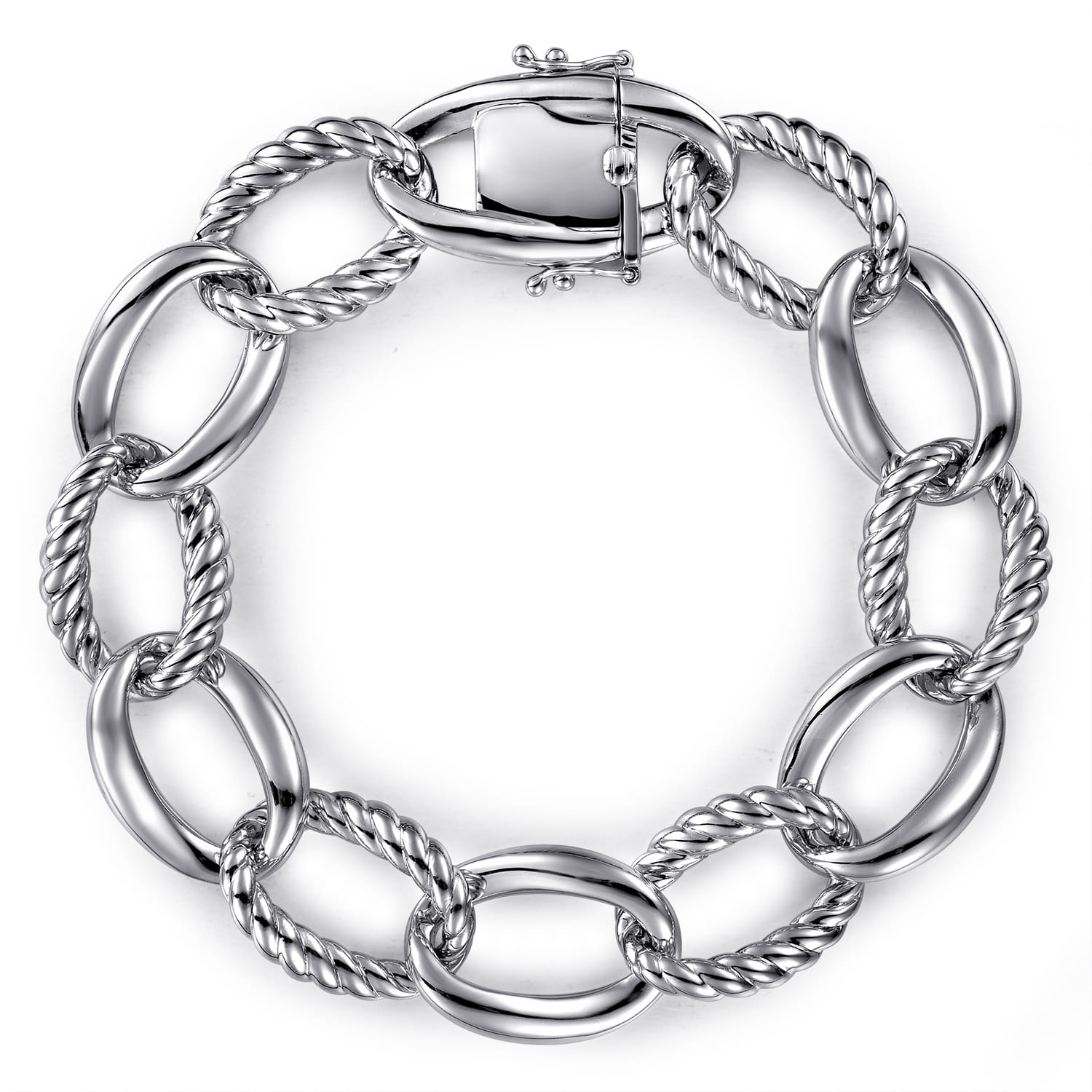 925 Silver Hampton Chain Bracelet. SKU: TB4622SVJJJ | Gabriel & Co.