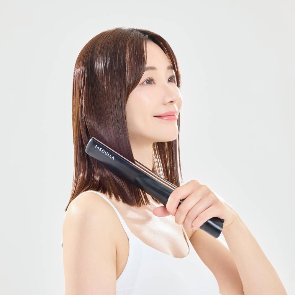 メデュラの超音波アイロンで実現！週1回10分で自宅でサロン級のツヤ髪
