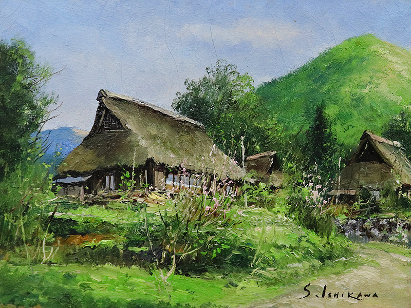 茅葺き屋根 販売済み 絵画