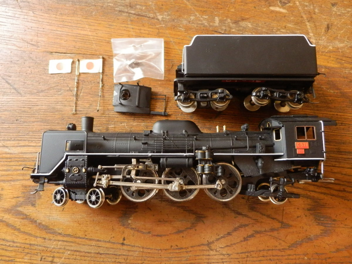 メーカー不明 C57 190 蒸気機関車 HOゲージ 鉄道模型 ジャンク K6050490