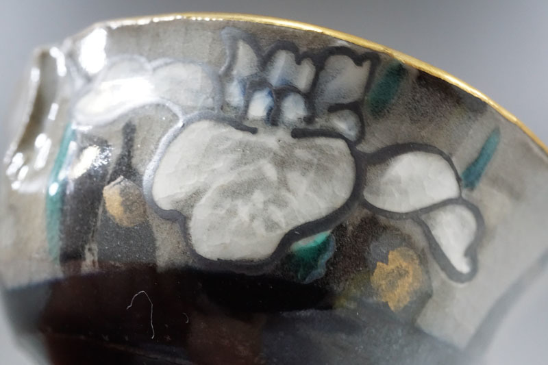 初代宮川香山作真葛焼乾山意花文盃