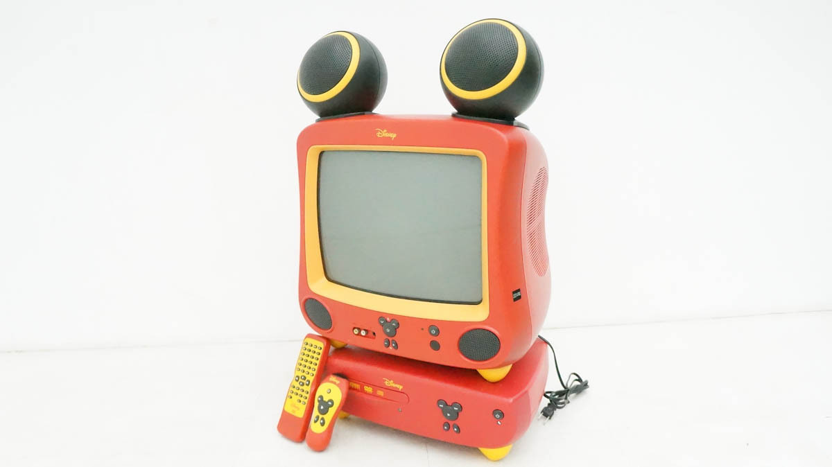 美品完動品 Disney 14型ブラウン管テレビ ➕DVDプレーヤー 美品完動品