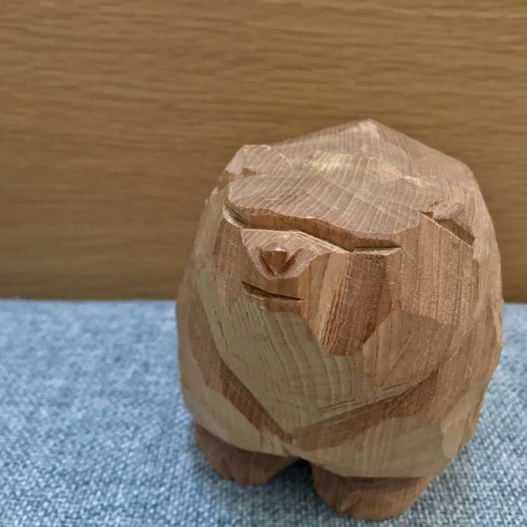 柴崎重行 木彫熊 這熊 1981年制作 号:志 木彫熊 八雲