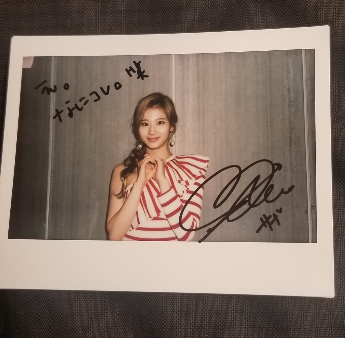 TWICE〜サナ 直筆サインチェキ #TWICE4 TWICE Perfect World サナ 直筆
