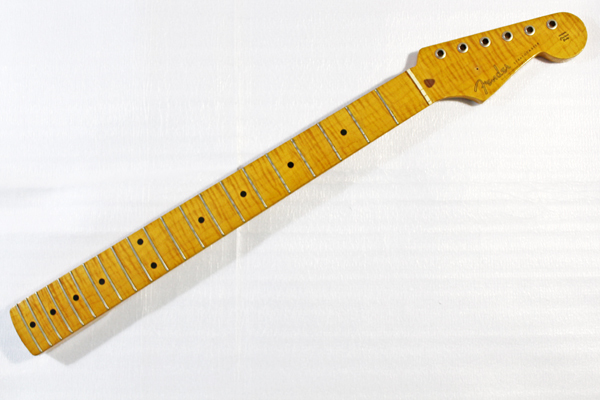 カナダ産フレイムメイプル エレキギター ネック ストラトキャスター