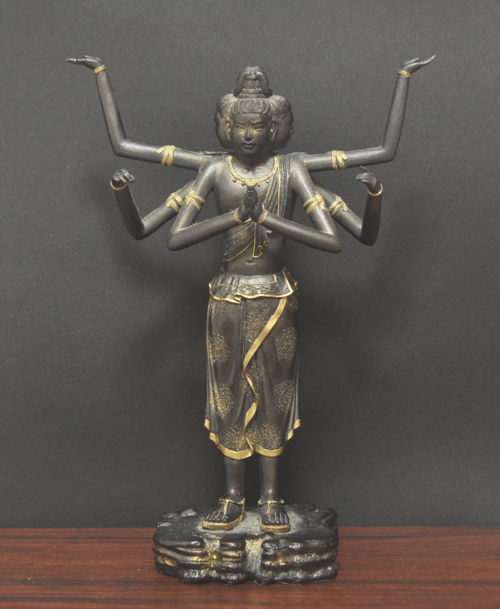 仏教美術 樹脂製 レプリカ 阿修羅像 仏像 置物 D R4661