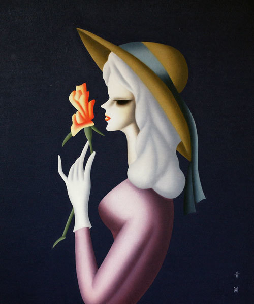 青蘭 久下塚青蘭 東郷青蘭 油絵 10号