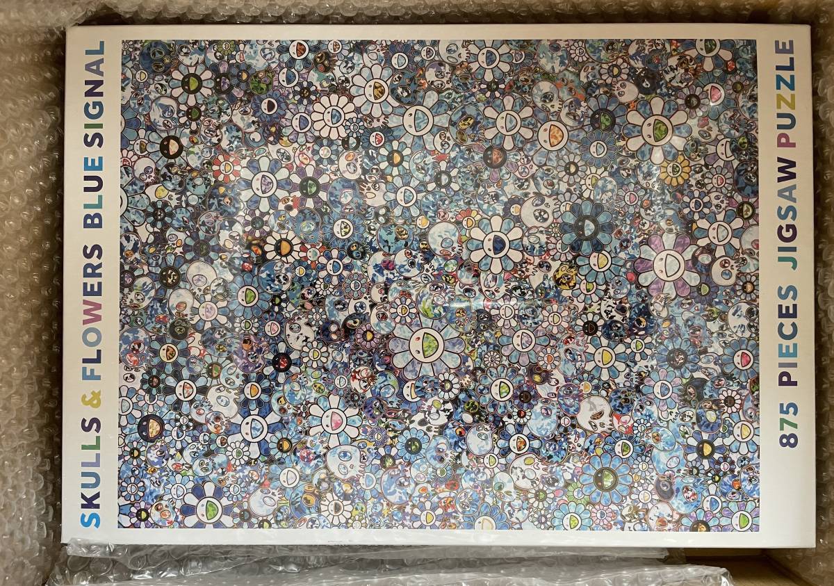 村上隆 パズル SKULLS FLOWERS BLUE SIGNAL 3個