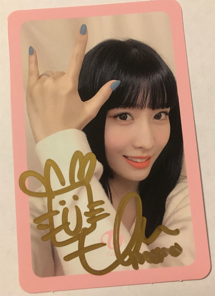 値下げ⭕️ DIVE モモ チェキ 直筆サイン TWICEモモ直筆サインチェキ