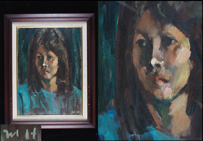 油画 約50年以上前の油絵です。作者不明 油画 約50年以上前の油絵