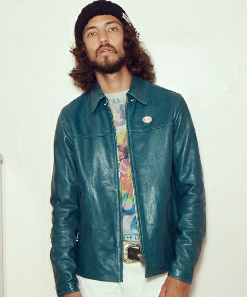 希少デザイン】ヒステリックグラマーライダースジャケットシングルラム羊革