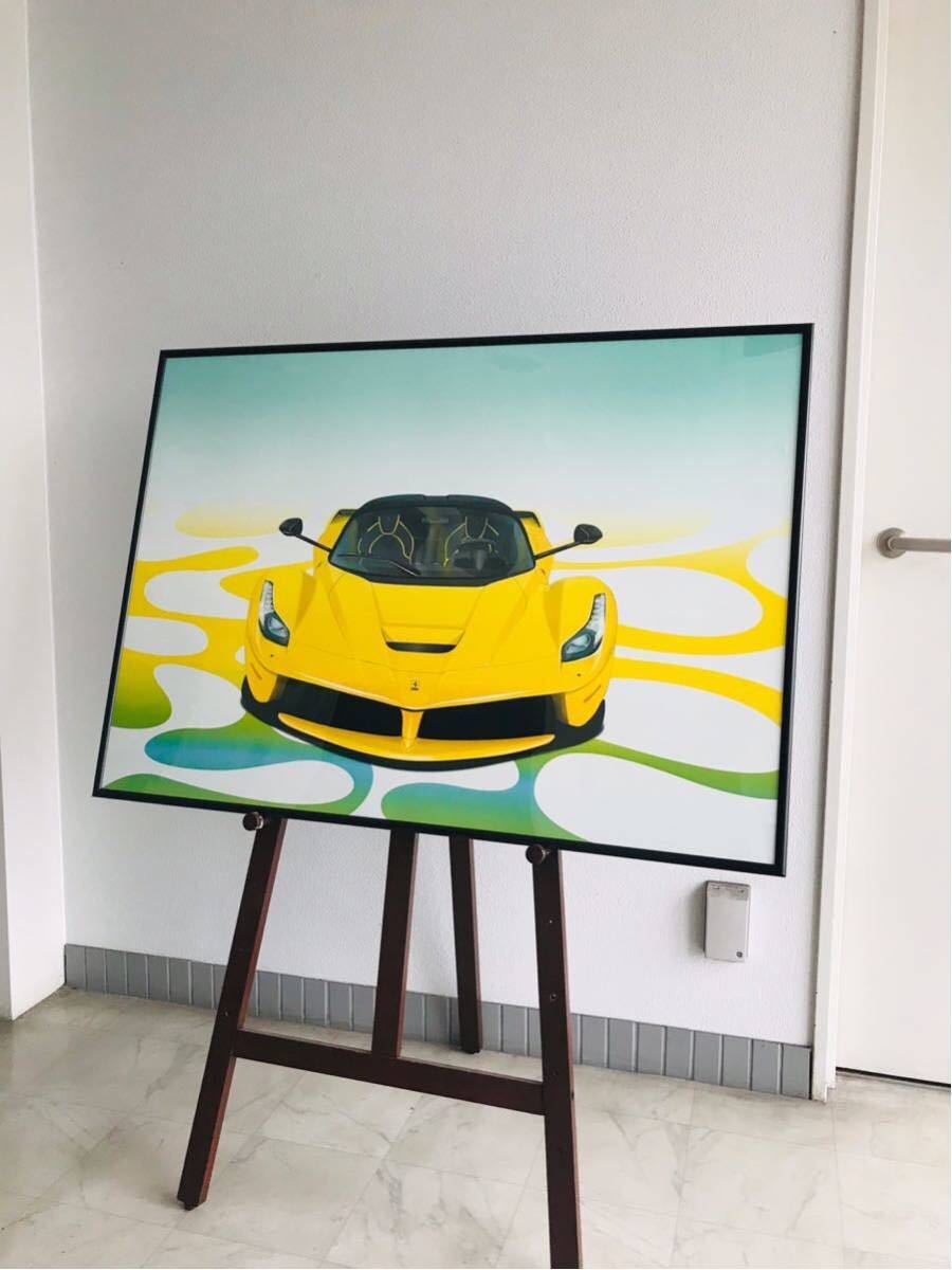 飯島葉介 フェラーリ 330P4 スパイダー アートポスター 非売品 A1 飯島