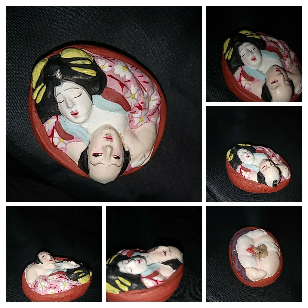 春画 女面 裏絵艶人形 枕絵 浮世絵 立体感有り