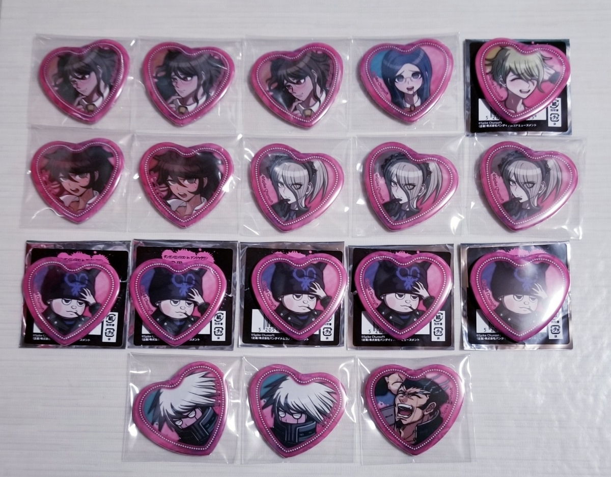 江ノ島盾子 テレ顔 ハート缶バッジ 送込】ダンガンロンパ テレ顔ハート