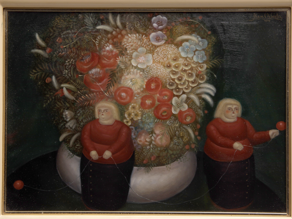 絵画 油彩 高塚省吾「人物」 サイン F8サイズ 額装済み 肉筆手描き