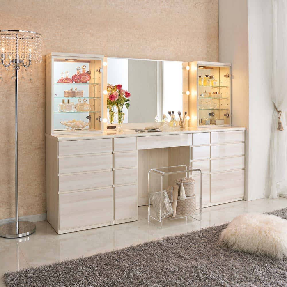 NEWモデル‐LEDライト付きドレッサーシリーズ ドレッサー 幅78.5cm 通販