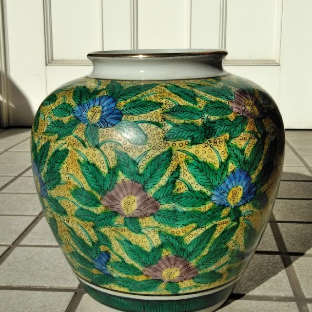 九谷焼耳つき壺 ☆九谷焼 壷 花瓶 獅子☆ 九谷焼耳つき壺 Yahoo