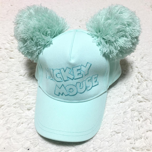 Disney - ミッキー ポンポン キャップ ブルーの通販 by pom's shop