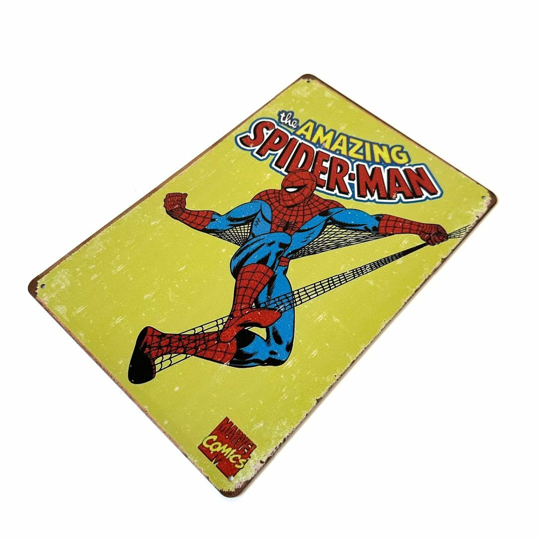 マーベルコミック クラシック ブリキ看板 20cm×30cm スパイダーマンの
