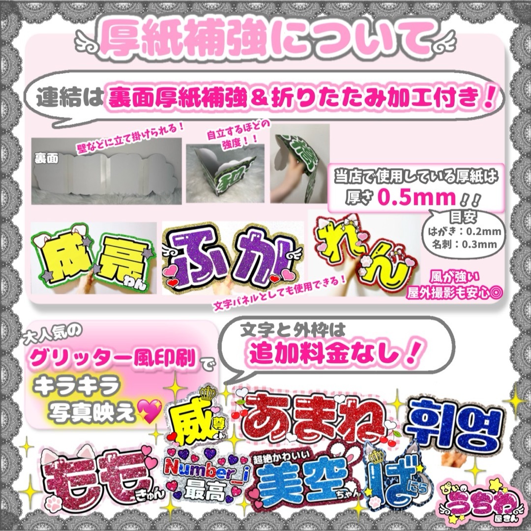 連結文字パネル うちわ文字 ネームボード オーダーページ 受付中