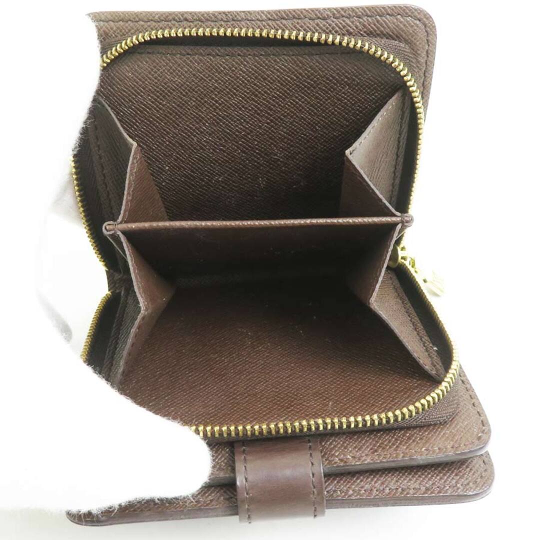 ルイ ヴィトン LOUIS VUITTON 二つ折り財布 ダミエ コンパクトジップ