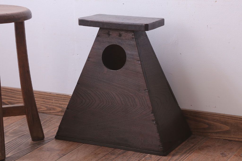 アンティーク 昭和レトロ ヴィンテージ 木製 踏み台 ステップ ラダー