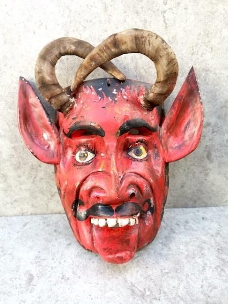 ゲレーロ マスク 仮面 悪魔 インテリア - メキシコ雑貨とメキシコの