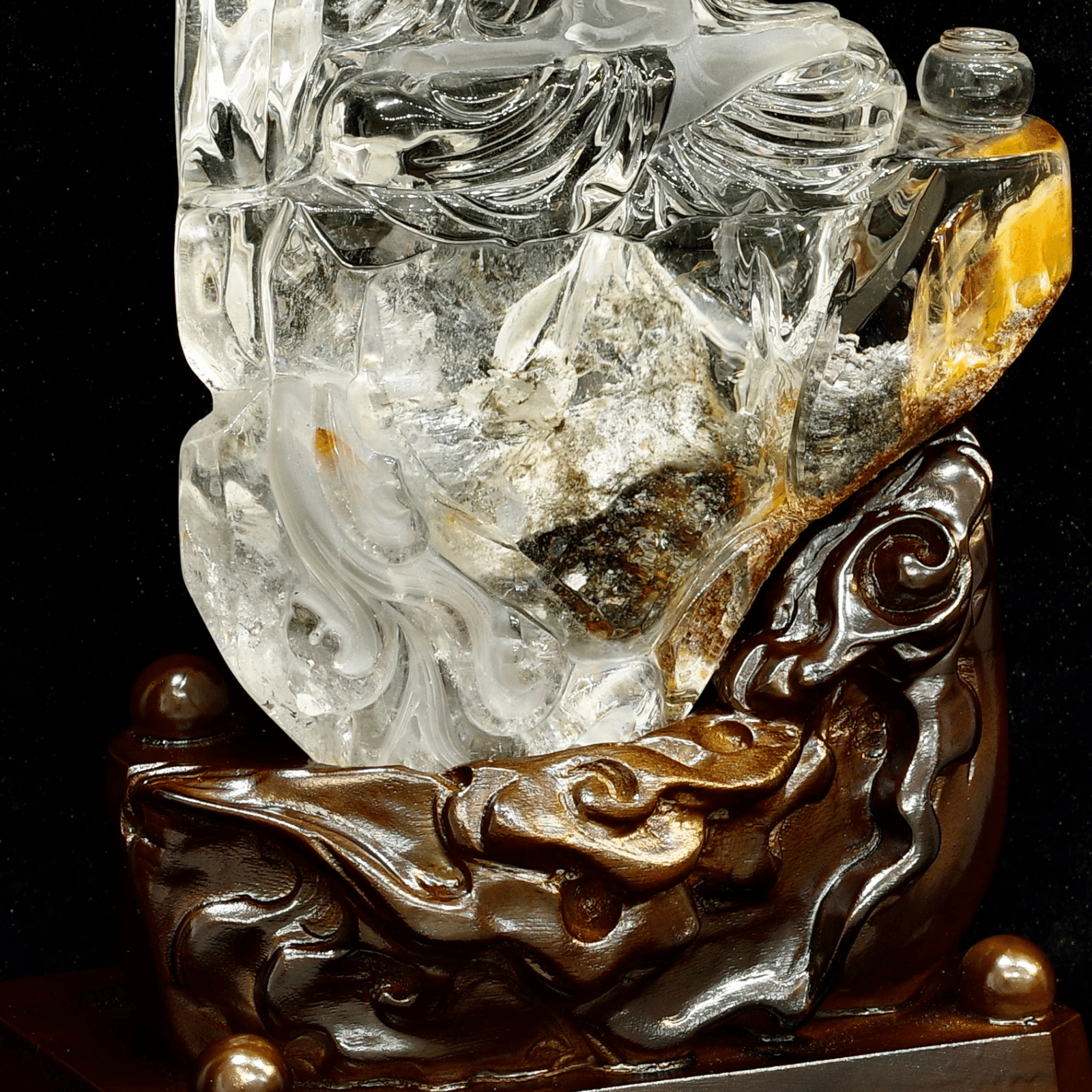 ♥値下げ！珍品 硝石製 観音像 359g 観音様 観音菩薩 仏像 骨董