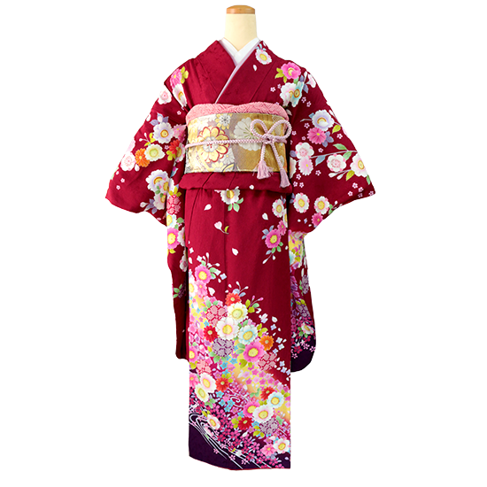 赤い花柄 振袖 着物 成人式 赤 花柄 振袖 着物 赤い花柄 振袖 着物