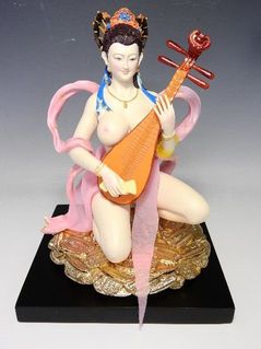 裸弁天様座像FRP造形人形。