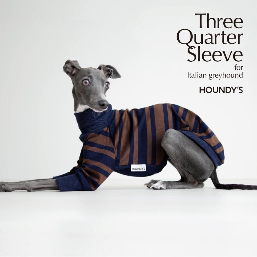 イタグレ 服 7分袖ボーダーシャツ イタリアングレイハウンド メール便