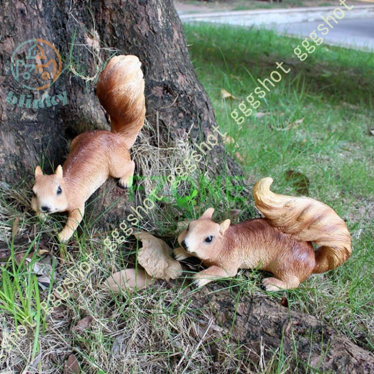 動物の置物 栗鼠 リス 動物 オーナメント ガーデン オブジェ 庭 雑貨