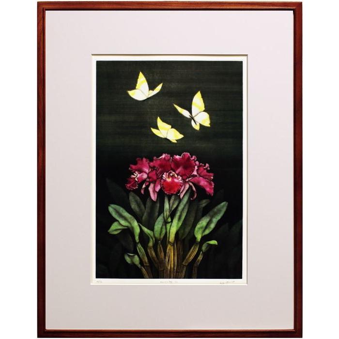 絵画】ボタニカルアート 「カトレア」原画 ボタニカルアート カラー