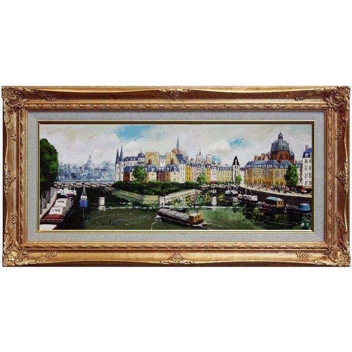 フェルナンド ラバル パリ風景 アンティーク 油絵 油彩画 額縁