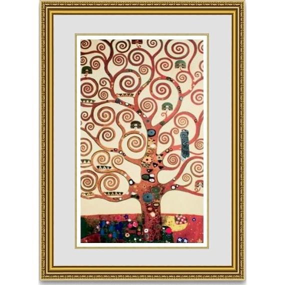 ☆秀作☆ 手書き油絵 クリムト 生命の木肉筆絵画 インテリア 油彩画