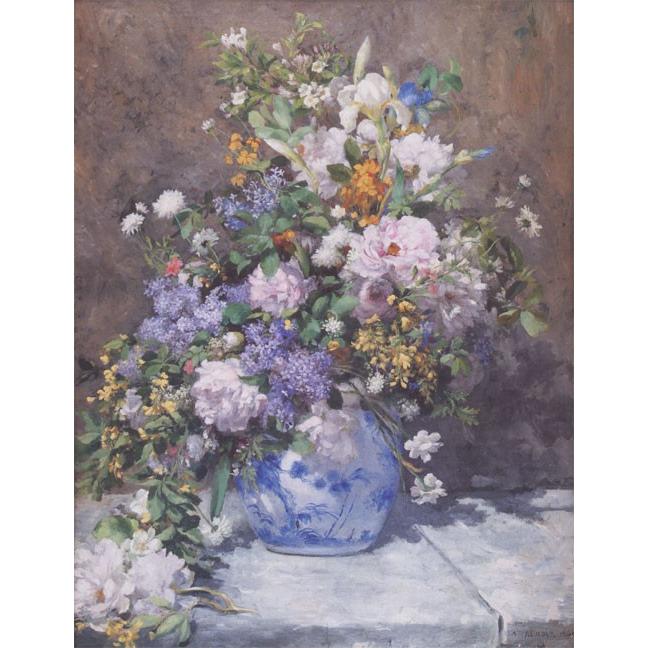 ルノワール 絵画 春の花束 【複製】【美術印刷】【世界の名画