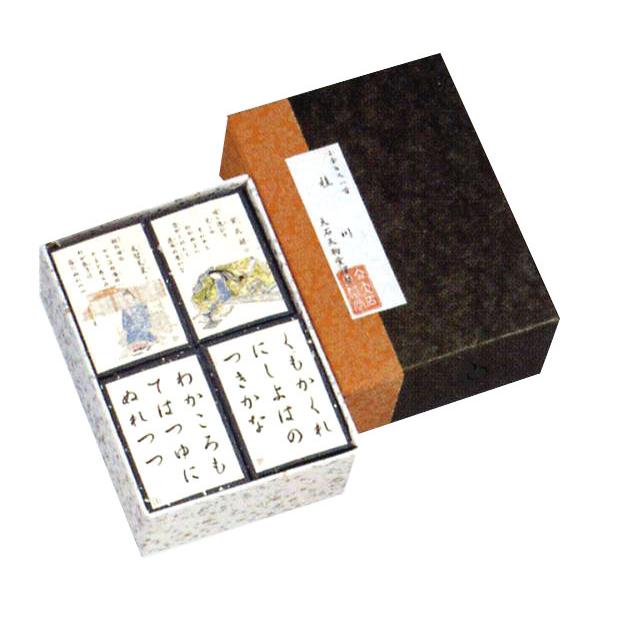 大石天狗堂 かるた 小倉百人一首 草書体 桂川 絵・冷泉為恭（寛政12年