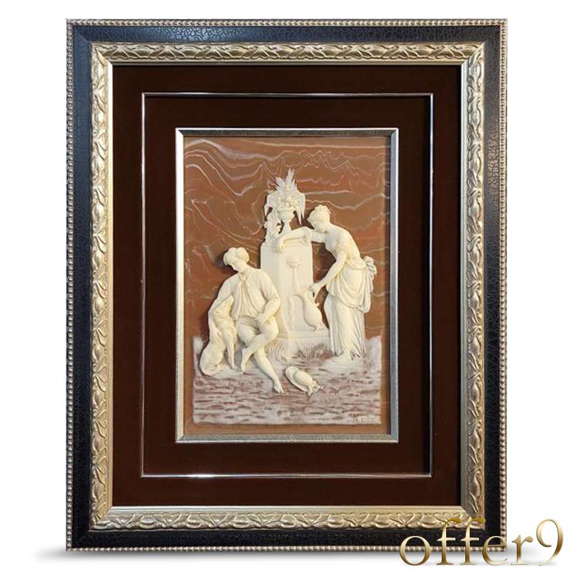 1点もの】アンティーク インコレイストーン カメオアート インテリア