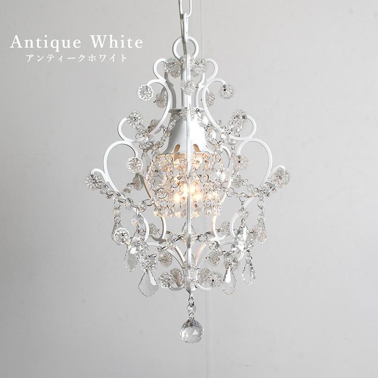 王冠の形のホワイトシャンデリア＊ペンダント照明 王冠の形のホワイト