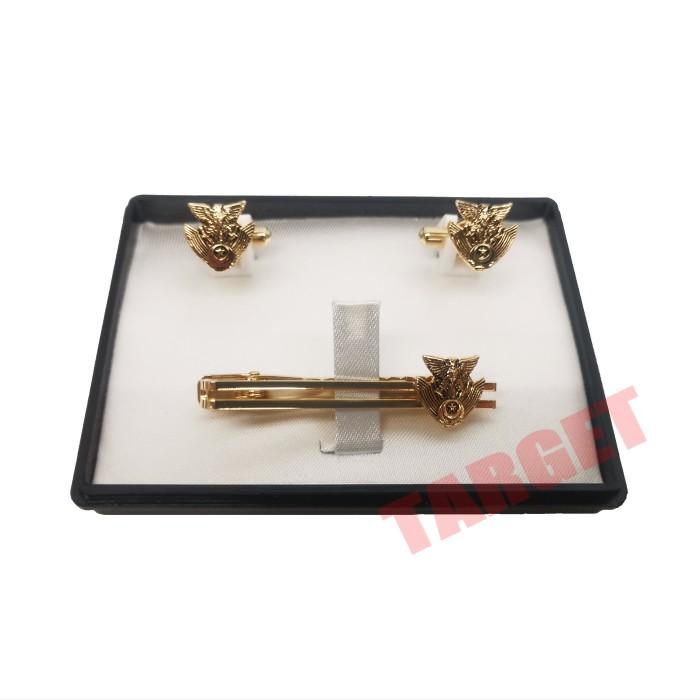 タイピン・カフスセット 航空自衛隊マーク 金・銀 ケース付 （ネクタイ