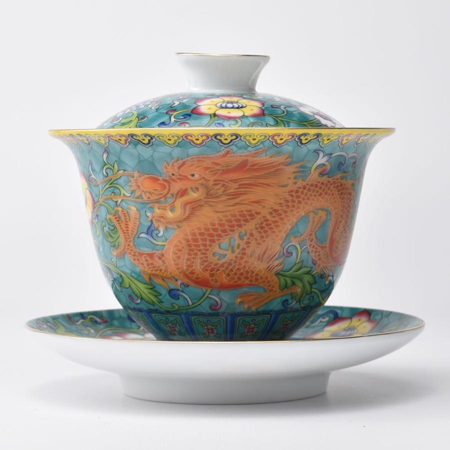 縁起物 萬福茶碗 一口呑茶碗 銀龍 インテリア 置物 時代物 縁起物 萬福