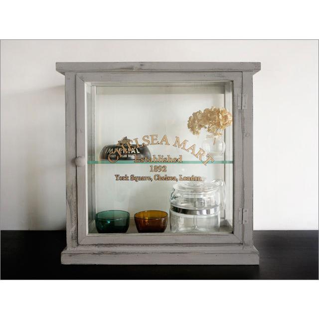 g311 古い木製 ガラスケース 2段 卓上 ショーケース 展示ケース 店舗