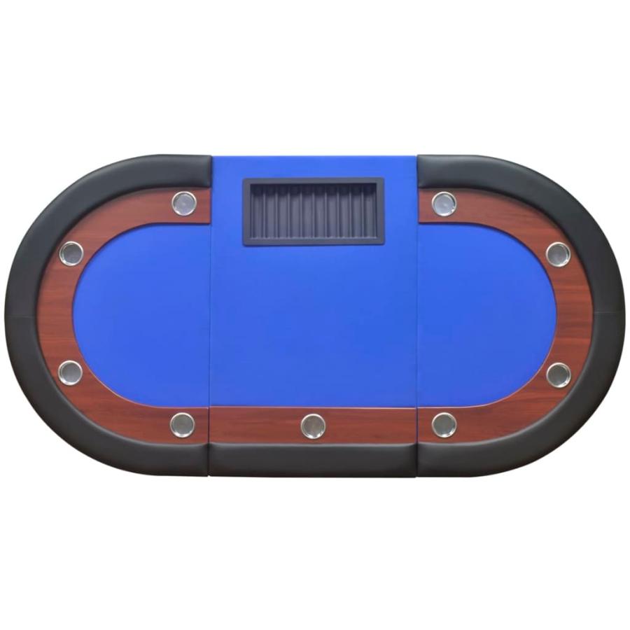 vidaXL 10人用ポーカーテーブル ディーラーエリア＆チップトレイ付き