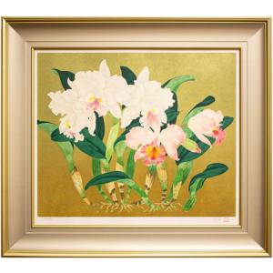 森田りえ子 「 佛桑花 」 オリジナル 限定 木版画 版画 日本画 絵画 花