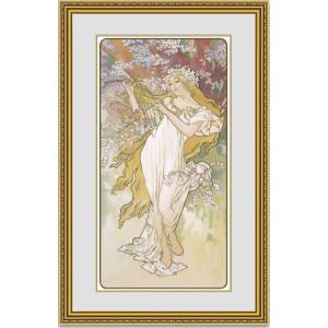 絵購入 ミュシャ 薔薇 ローズ 額縁付き : 絵画販売のアートギャラリー