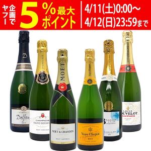 金賞入り 辛口シャンパン飲み比べ5本セット フランス ワインセット