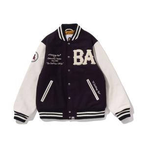 A BATHING APE / スタジャン/XS/ウール/BLK AAPE BY A BATHING APE