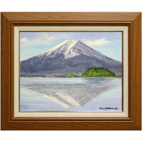 逆さ富士の風景 パステル画 原画 逆さ富士の風景 パステル画 原画