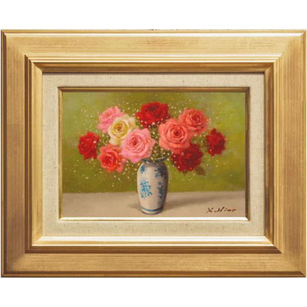 田渕眞兒 油絵 油彩画 薔薇シリーズ 花 No.8+s 田渕眞兒